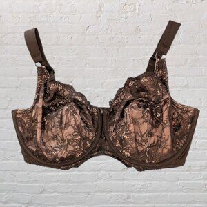 Parfait Marion Unlined Wire Black Beige Lace Bra Size 38I